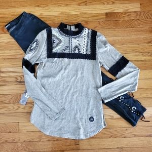 DOUBLE D RANCH Embroidered Western Top Long Sleeve Shirt Blouse